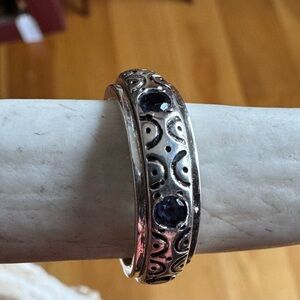 Sundance Sterling Silver Iolite Spinner Ring Size 8